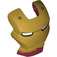 LEGO Dark Red Iron Man Visor with Gold Face, White Eyes and Rivets (77255)