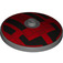 LEGO Dish 4 x 4 with Star Wars Hatch Black and Red Pattern (Solid Stud) (3960 / 50098)