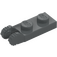 LEGO Dark Stone Gray Hinge Plate 1 x 2 with Locking Fingers with Groove (44302)