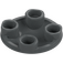 LEGO Dark Stone Gray Plate 2 x 2 Round with Rounded Bottom (2654 / 28558)