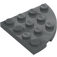 LEGO Dark Stone Gray Plate 4 x 4 Round Corner (30565)