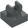 LEGO Dark Stone Gray Tile 1 x 1 with Clip (Raised "C") (15712 / 44842)