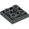 LEGO Dark Stone Gray Tile 2 x 2 Inverted (11203)