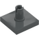 LEGO Dark Stone Gray Tile 2 x 2 with Vertical Pin (2460 / 49153)