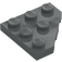 LEGO Dark Stone Gray Wedge Plate 3 x 3 Corner (2450)