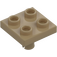 LEGO Dark Tan Plate 2 x 2 with Bottom Pin (No Holes) (2476 / 48241)