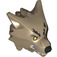 LEGO Wolf Head with Yellow Eyes and Cut Left Eyebrow (100192)