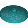 LEGO Dish 4 x 4 with Sand Blue Swirls Pattern (Solid Stud) (3960 / 36704)