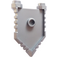 LEGO Flat Silver Minifigure Shield with Handle and Two Studs (22408)