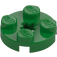 LEGO Green Plate 2 x 2 Round with Axle Hole (with '+' Axle Hole) (4032)