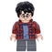 LEGO Harry Potter with Dark Red Plaid Shirt and Gray Legs Minifigure