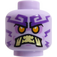 LEGO Lavender Head with Tusks Medium Lavender Tattoos (Rumble Keeper) (Recessed Solid Stud) (3626 / 71542)