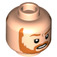 LEGO Obi-Wan Kenobi Head with dark orange beard (Recessed Solid Stud) (3626 / 100485)