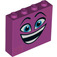 LEGO Magenta Brick 1 x 4 x 3 with Smiling Face (49311 / 52096)