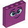 LEGO Magenta Brick 1 x 4 x 3 with Smiling Face (49311 / 52098)