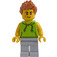 LEGO Man in Lime Sleeveless Hoodie Minifigure