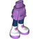 LEGO Hip with Short Double Layered Skirt with White and Purple shoes (23898 / 92818)