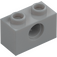 LEGO Medium Stone Gray Brick 1 x 2 with Hole (3700)