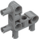 LEGO Medium Stone Gray Cross Block Beam Bent 90 Degrees with 4 Pins (49130 / 55615)