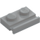 LEGO Medium Stone Gray Plate 1 x 2 with Door Rail (32028)