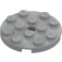 LEGO Medium Stone Gray Plate 4 x 4 Round with Hole and Snapstud (60474)