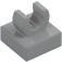 LEGO Medium Stone Gray Tile 1 x 1 with Clip (Raised "C") (15712 / 44842)