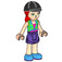 LEGO Mia with Green Plaid Shirt over Magenta Top Minifigure