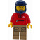 LEGO Mountain Biker with Dark Blue Helmet Minifigure