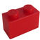 LEGO Red Brick 1 x 2 with Bottom Tube (3004 / 93792)