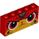 LEGO Red Brick 1 x 5 x 2 with Grumpy Unikitty Face (39266 / 44165)