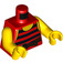 LEGO Pirate Torso with Black and Red Stripes Shirt (973 / 76382)