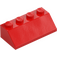 LEGO Red Slope 2 x 4 (45°) with Rough Surface (3037)