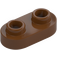 LEGO Reddish Brown Plate 1 x 2 with Rounded Ends and Open Studs (35480)