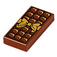 LEGO Reddish Brown Tile 1 x 2 with Chocolate Bar and Gold Bow with Groove (3069 / 25395)