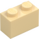 LEGO Tan Brick 1 x 2 with Bottom Tube (3004 / 93792)