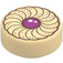 LEGO Tile 1 x 1 Round with Jam Cruller (25462 / 98138)