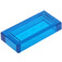 LEGO Transparent Dark Blue Tile 1 x 2 with Groove (3069 / 30070)