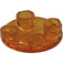 LEGO Transparent Orange Plate 2 x 2 Round with Rounded Bottom (2654 / 28558)