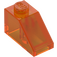 LEGO Transparent Orange Slope 1 x 2 (45°) (3040 / 6270)