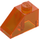 LEGO Transparent Orange Slope 1 x 2 (45°) (3040 / 6270)