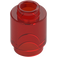 LEGO Transparent Red Brick 1 x 1 Round with Open Stud (3062 / 35390)