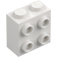 LEGO White Brick 1 x 2 x 1.6 with Studs on One Side (1939 / 22885)