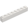 LEGO White Brick 1 x 8 (3008)