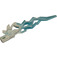 LEGO Flame / Lightning Bolt with Axle Hole with Marbled Transparent Light Blue (11302 / 21873)