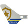 LEGO Plastic Tail (Fin) for Flying Helicopter with 'POLICE' and Police Badge (69608)