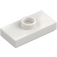 LEGO White Plate 1 x 2 with 1 Stud (with Groove and Bottom Stud Holder) (15573 / 78823)