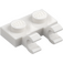 LEGO White Plate 1 x 2 with Horizontal Clips (Open 'O' Clips) (49563 / 60470)