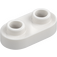 LEGO White Plate 1 x 2 with Rounded Ends and Open Studs (35480)