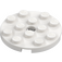 LEGO White Plate 4 x 4 Round with Hole and Snapstud (60474)