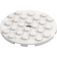 LEGO White Plate 6 x 6 Round with Pin Hole (11213)